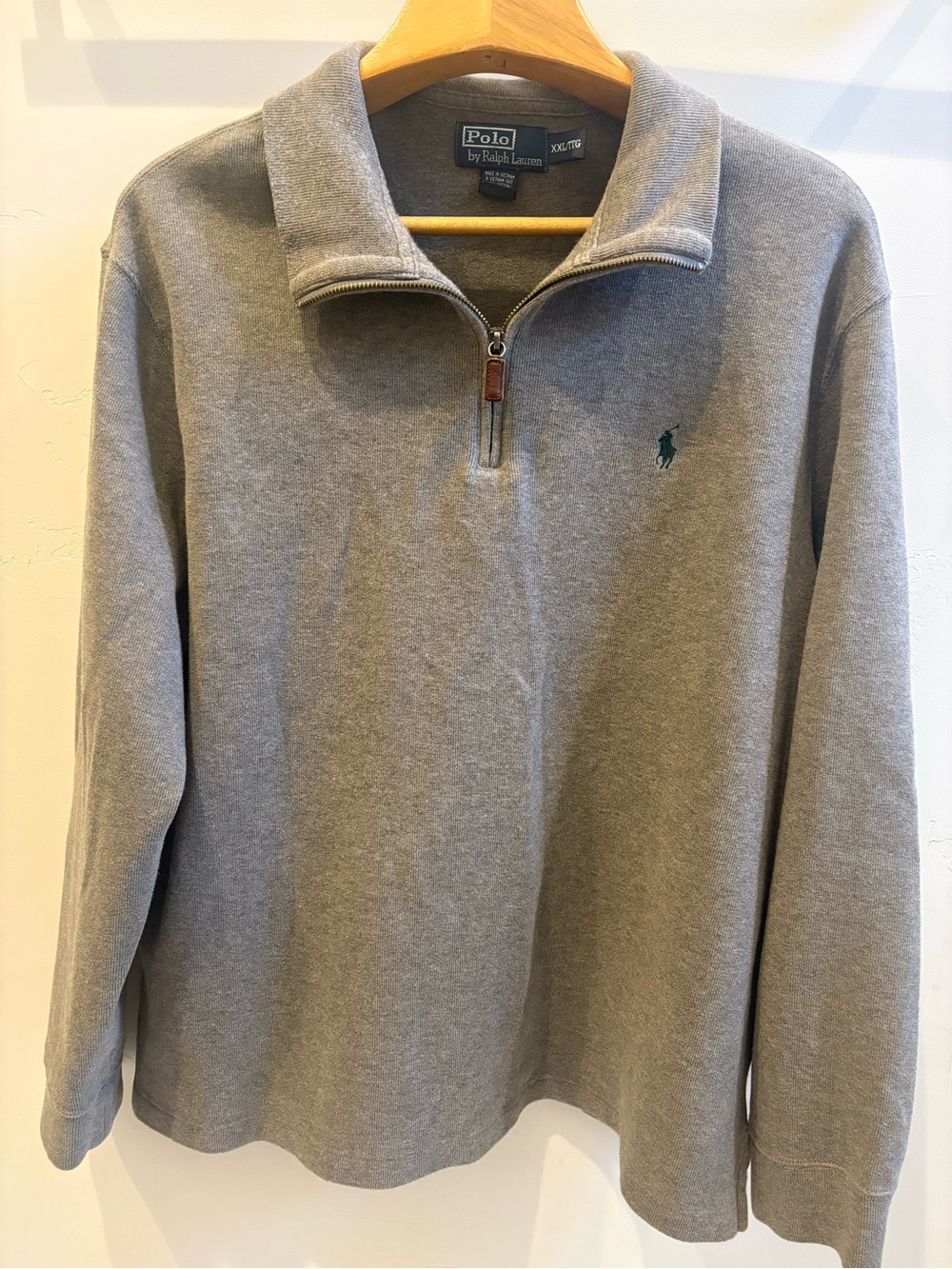 Polo by Ralph Lauren Light Brown Quarter-Zip Pullover with Green Pony 2XL